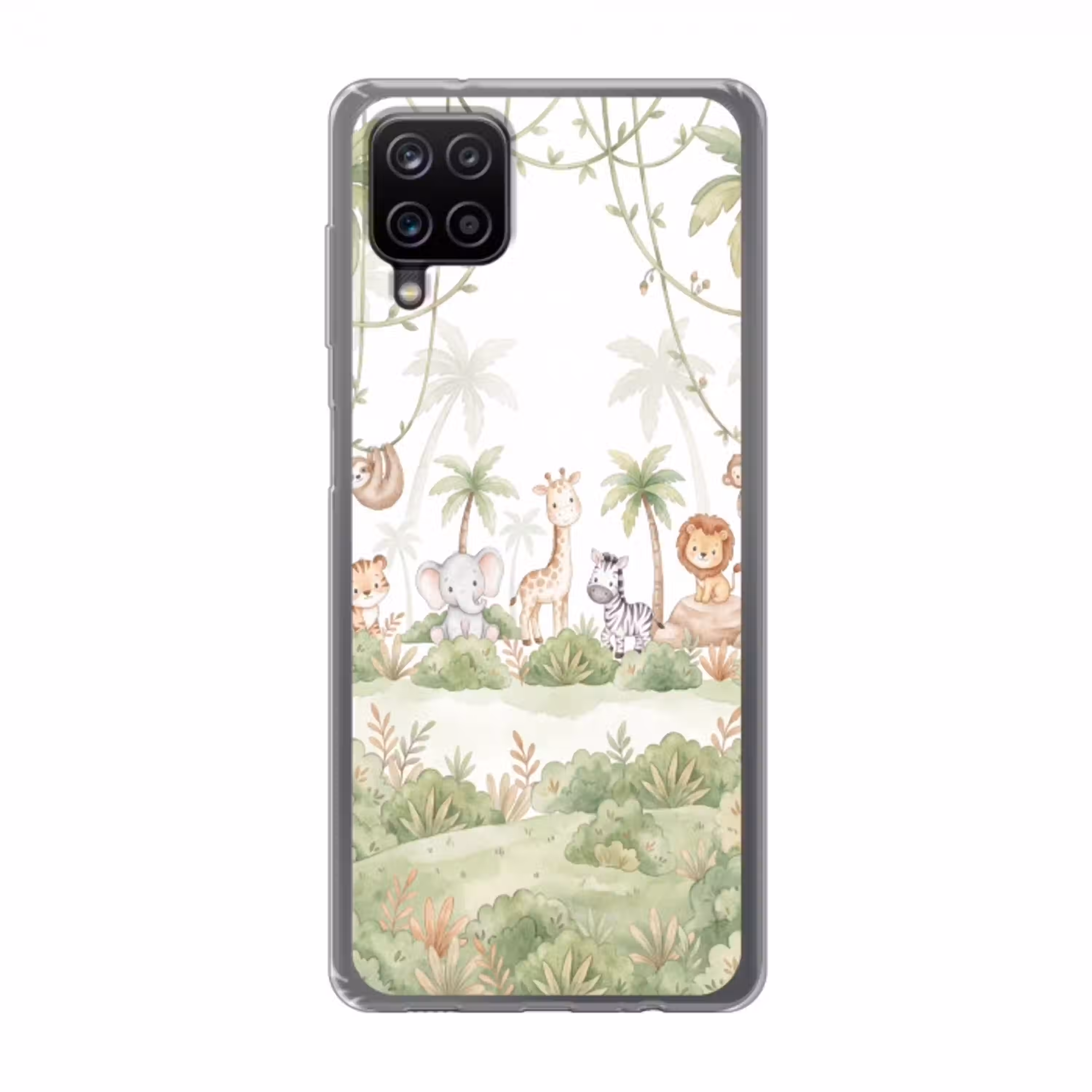 Dieren - Jungle - Pastel Telefoonhoesje Samsung Galaxy A12 klein -3d
