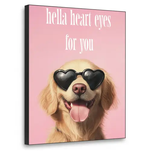 Zonnebril - Hartjes - Hond - Valentijn Textielframe zwart klein -3d