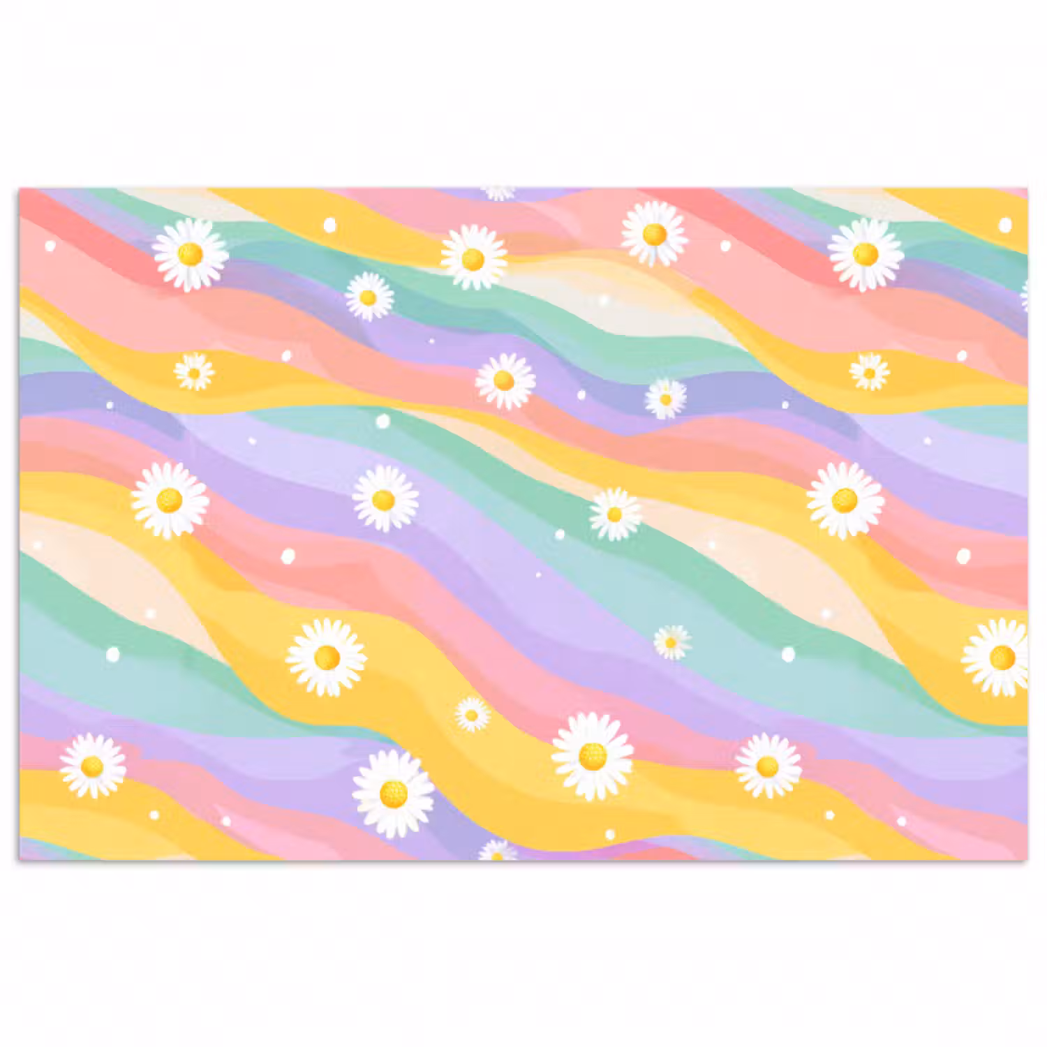 Poster - Gänseblümchen - Bunt - Pastell