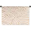 Beige - Aardspatroon Wandkleed katoen klein -zz3d