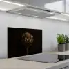 Donkerbruin - Bloem - Textuur - Artisjok keuken achterwand spatscherm klein -3d_schuin