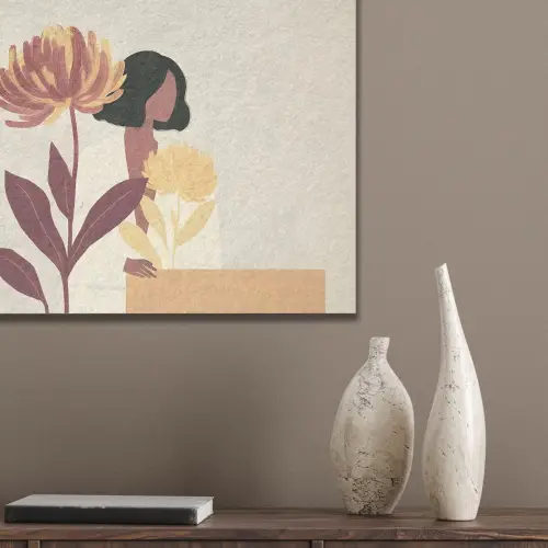 Vrouw - Minimalistisch - Bloem PET vilt klein -sfeer6_closeup