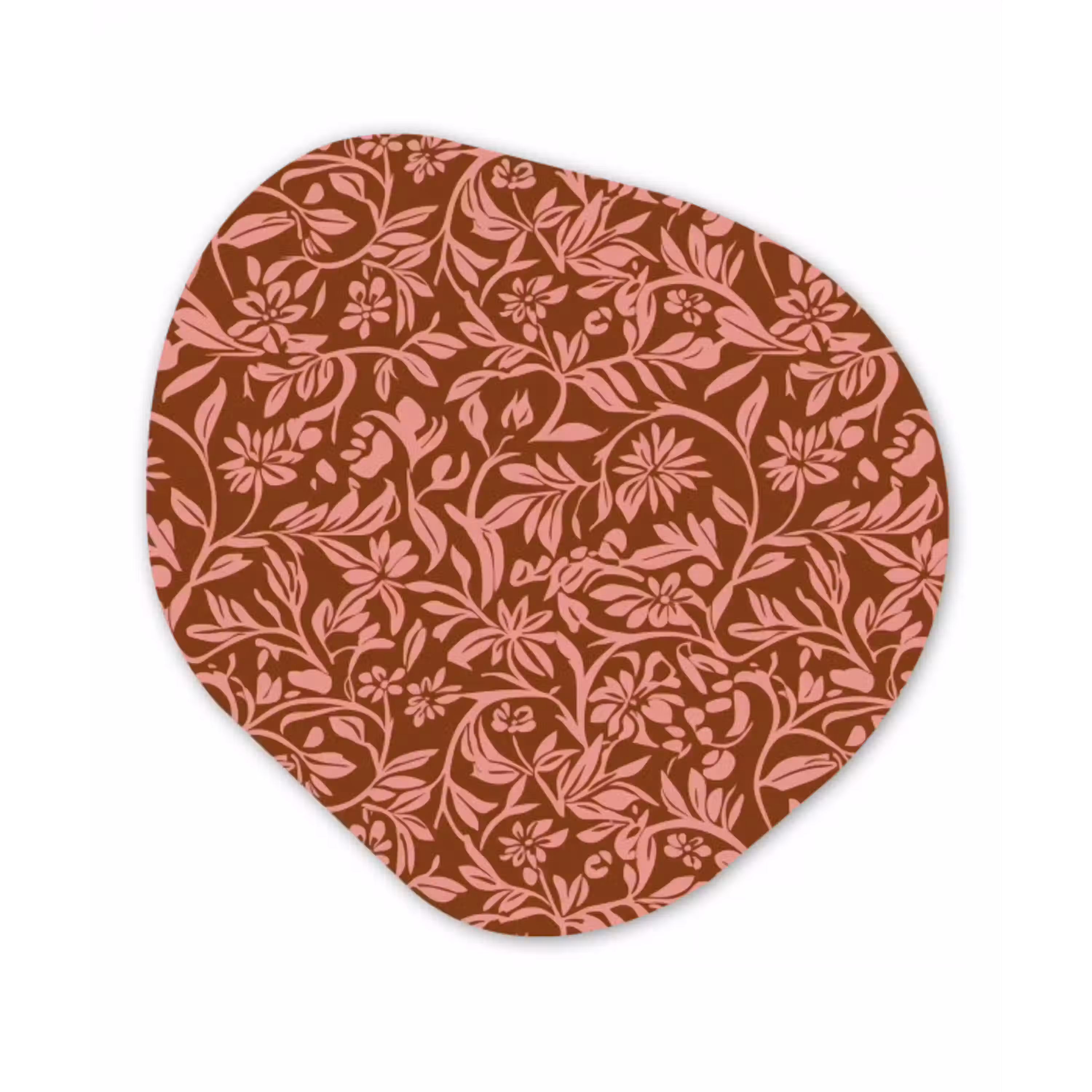 Bloemen - Print - Roze Wandcirkel Organisch Forex 3mm klein 629 -3d