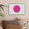 Smiley - Roze - Stippen canvas 2cm klein -sfeer1