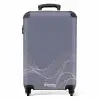 Minimal - Grijsblauw met golven NBS - Handbagage koffer - Unisex middel -productfoto_recht