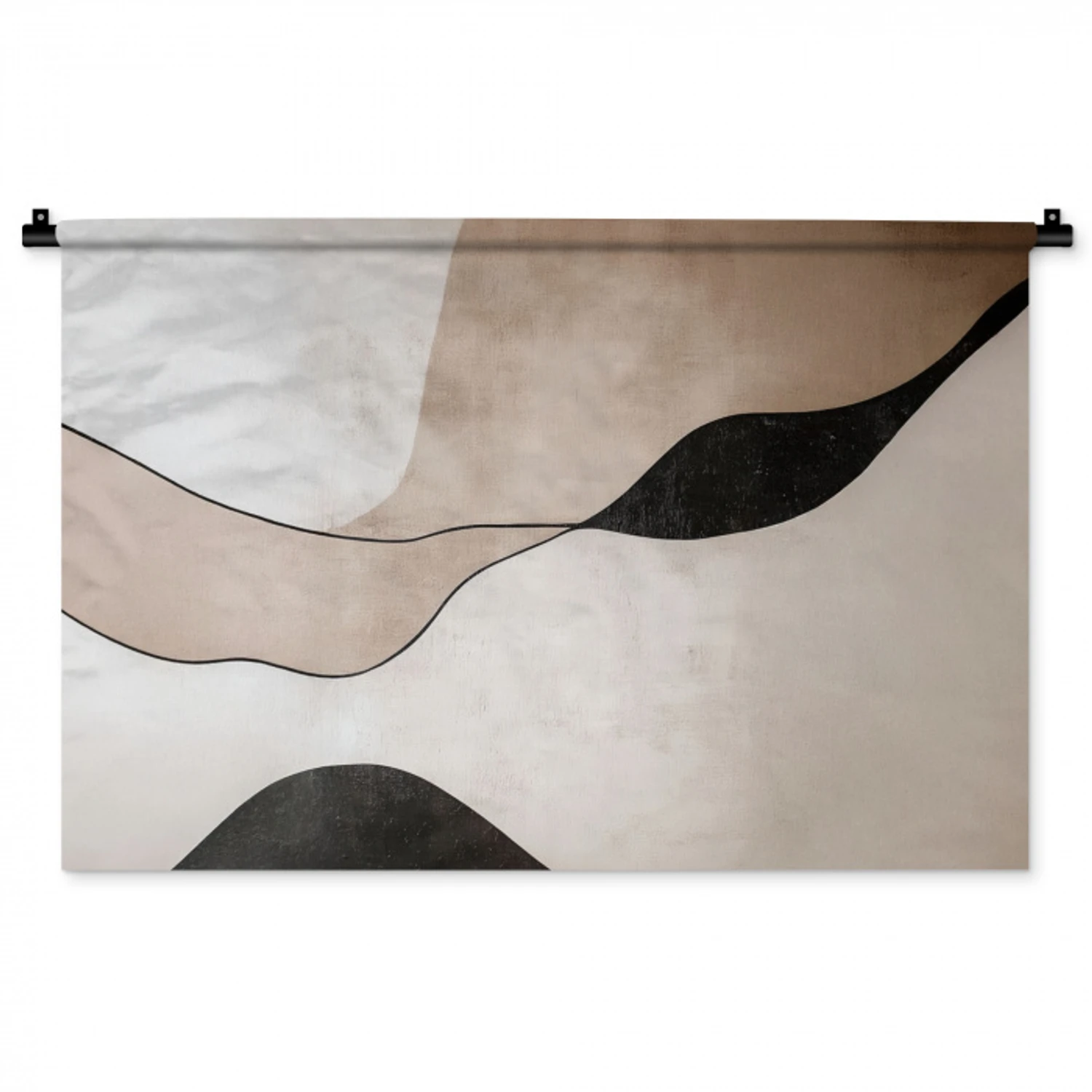 Contourlijnen - Abstracte landschap Wandkleed katoen middel -zz3d