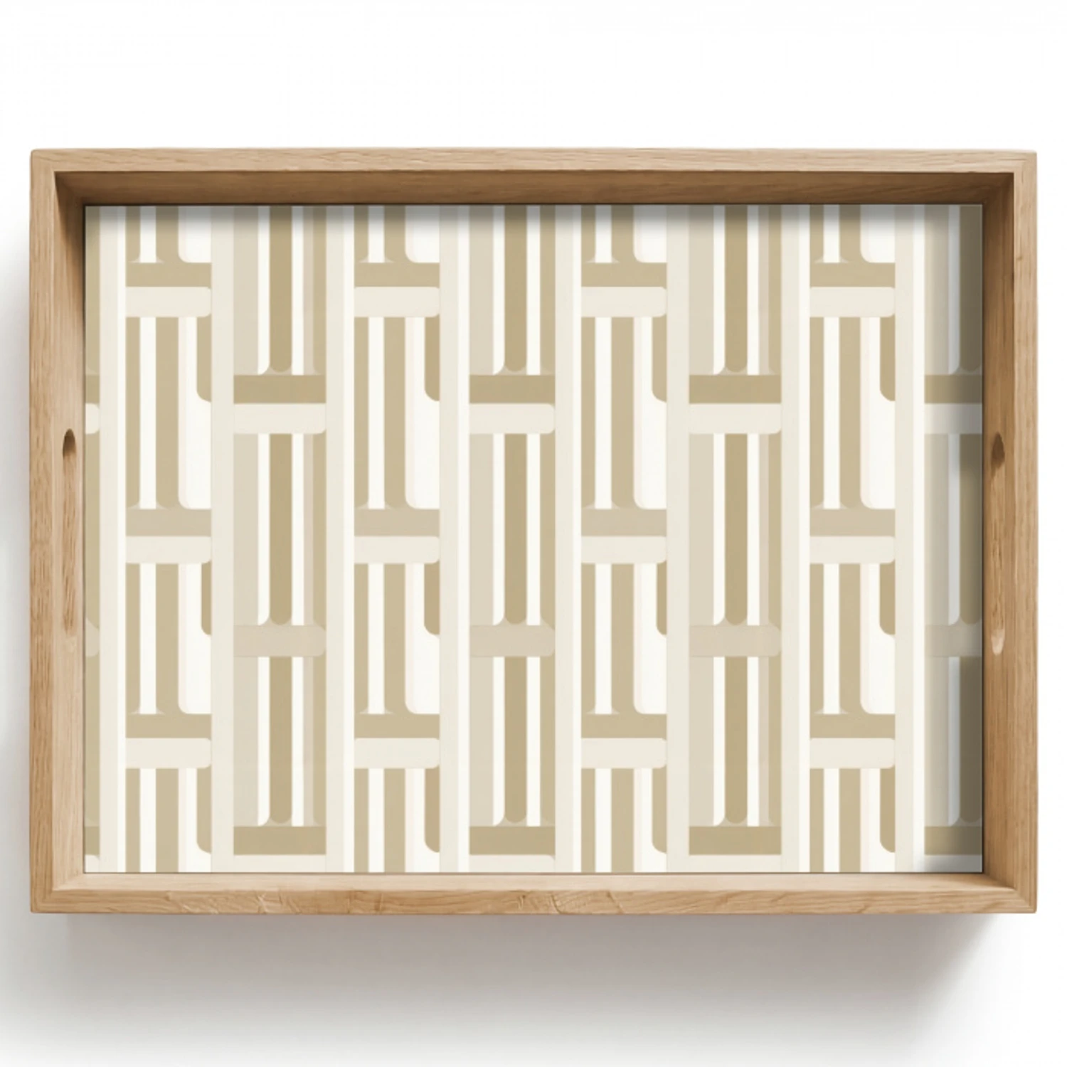 Modern - Geometrisch - Beige Dienblad Rechthoek middel 911 -z3d_shopping