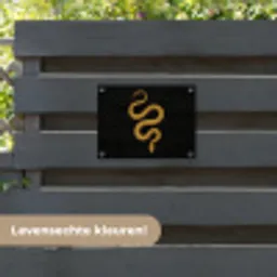 Slang - Minimalistisch - Goud tuinposter los doek klein -sfeer3