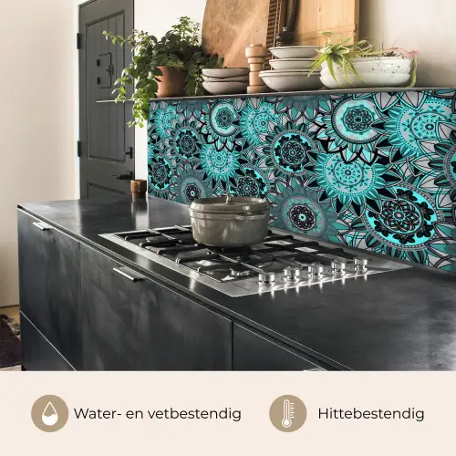 Mandala - Bloemen - Design keuken achterwand 2 middel 871 -usp_NL