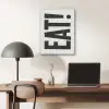 Decoratie - Eten - Zwart - Wit PET vilt klein -sfeer5