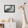 Marmer print - Goud - Blauw fotolijst zwart zonder passe partout klein -usfeer4_kinderkamer