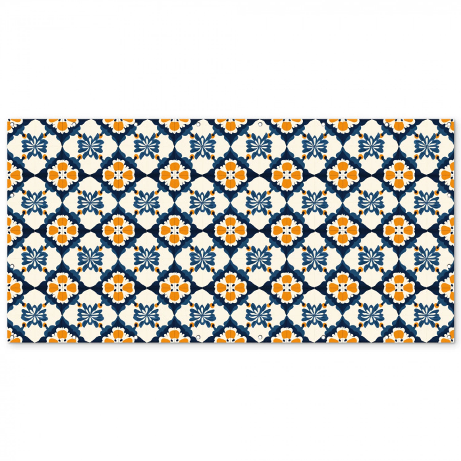 Klassiek - Geometrisch - Blauw Balkonbeschermer Duitsland klein 596 -zz_3d