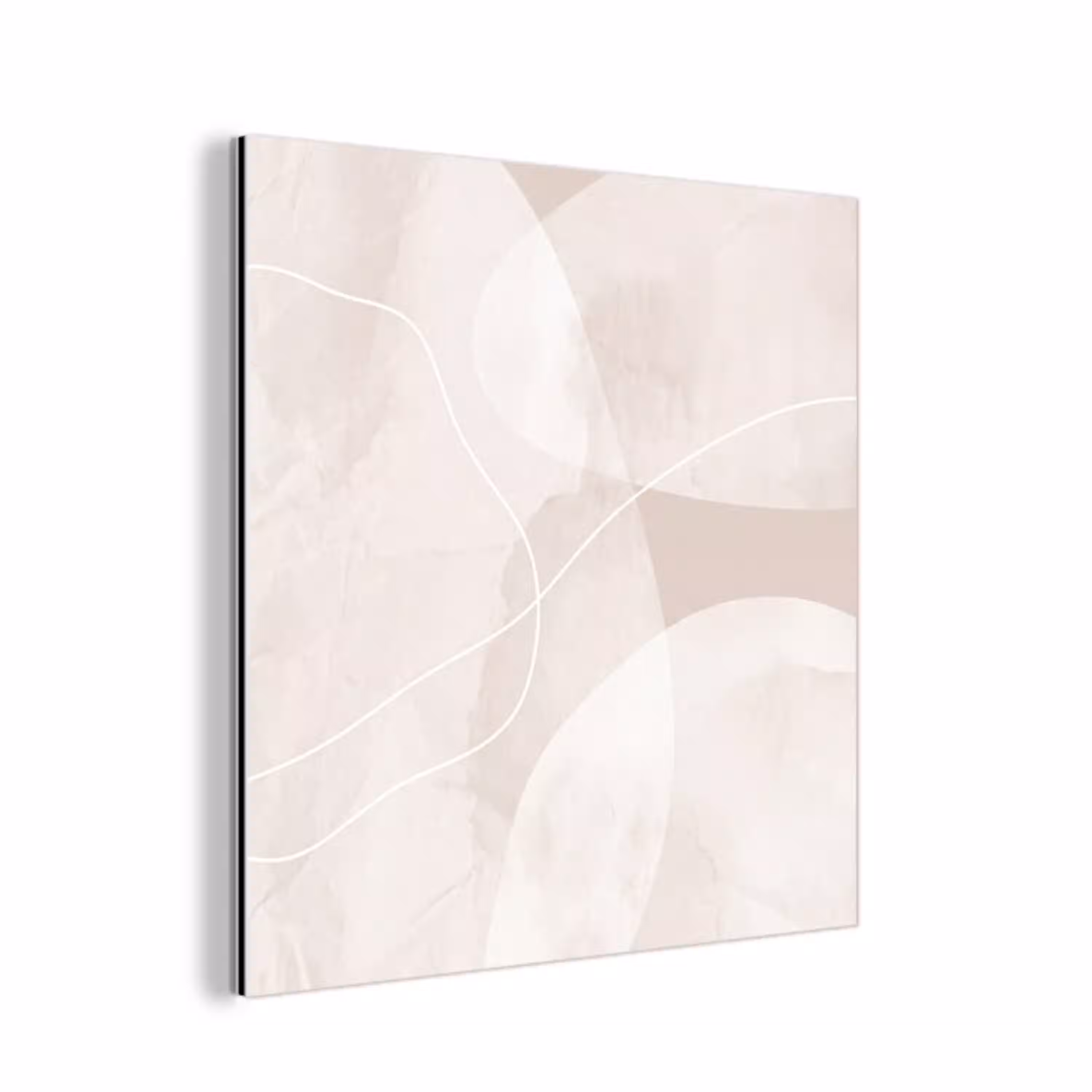 Kunst - Lijnen - Modern aluminium wit klein -3d