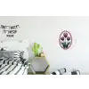 Tulpen - Paars - Lijst - Bladeren Wandcirkel aluminium klein -kinderkamer