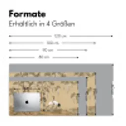 Kraanvogels - Water - Beige Muismat XXL klein -ysfeer5_duits