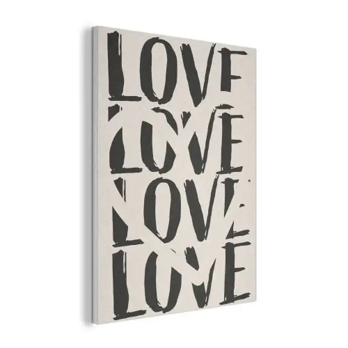 Love - Hart - Beige PET vilt klein -3d