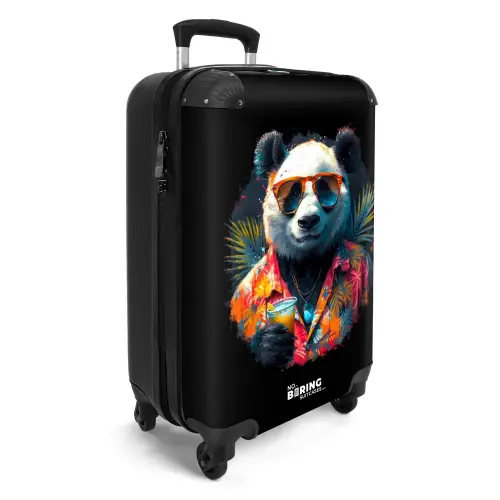 Panda als Tropische Street Art Koffer - NBS - Handbagage middel -productfoto_3d