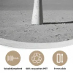 Basketbalpaal - Landschap - Zand - Wit Akoestische PET Vilt - Rond klein -closeup_DE