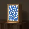 Vormen - Abstract - Blauw - Golven Light Box met kabel (Tafellamp) klein -z3d_website