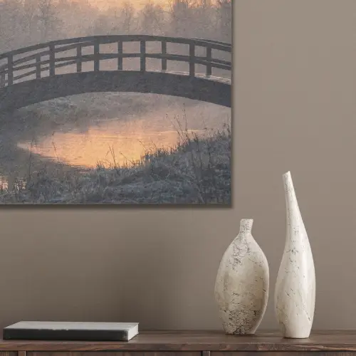 Brug - Mist - Bomen - Water PET vilt klein -sfeer6_closeup