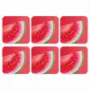 Watermeloen - Rood - Zomers onderzetter kurk middel -3d