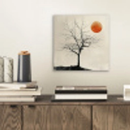 Boom - Zon - Modern - Landschap aluminium wit klein -sfeer1