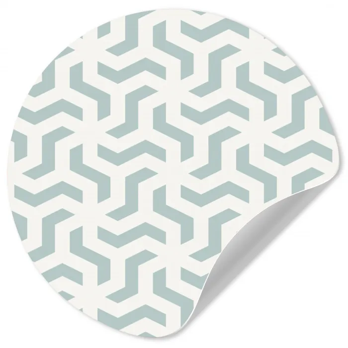 Patronen - Abstract - Groen - Geometrie Wandcirkel behangsticker klein 186 -3d