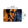 Abstract - Portret - Kleurvakken Placemat vinyl groot -specs