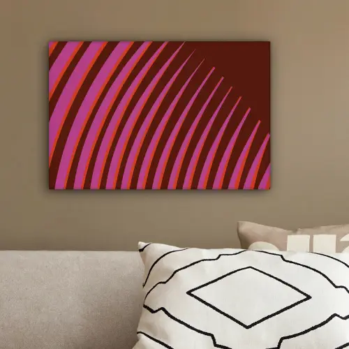 Lijnen - Rood - Beweging canvas 2cm klein -sfeer3