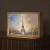 Eiffeltoren - Schilderij - Olieverf - Parijs Light Box met kabel (Tafellamp) klein -z3d_website