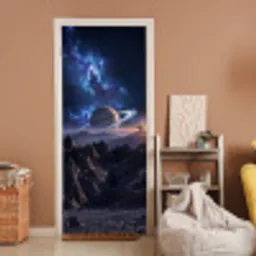 Fantasy - Kosmos - Landschap deurposter klein -sfeer1