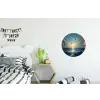 Meeuwen - Zee - Wolken -Blauw Wandcirkel aluminium klein -kinderkamer