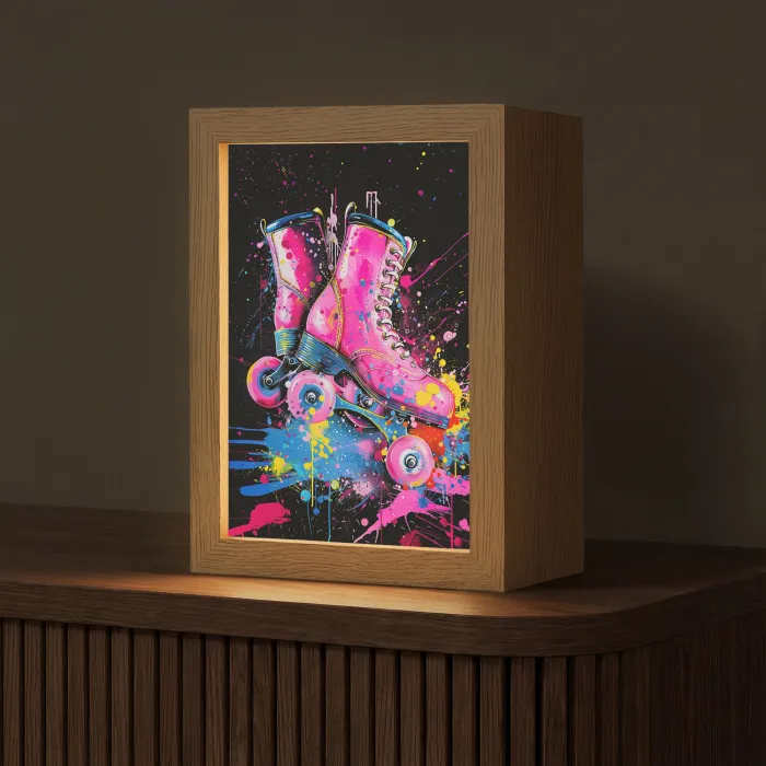 Graffiti - Sport - Rolschaatsen - Skating Light Box met kabel (Tafellamp) klein -z3d_website