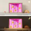 Smiley - Roze - Glazuur Light Box met batterij (Wandlamp kind) middel -sfeer3_kind