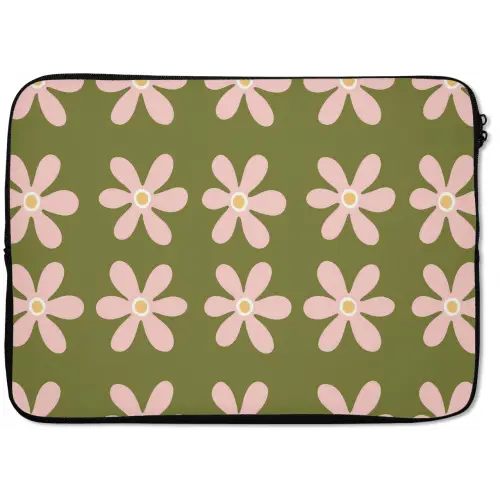 Bloem - Modern - Groen laptophoes neopreen klein 279 -zkaufland3dotto