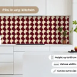 Rood - Tegelpatroon - Crème keuken achterwand 2 middel 871 -sfeer4_UK