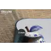 Appel - Blauw - Klassiek Placemat vinyl groot -closeup