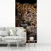 Wilde dieren - Panter - Portret - Zwart - Dieren fotobehang vinyl groot -woonkamer