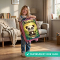 Panda - Bamboebos - Groen Kinderkoffer - Roze klein -sfeer2_DE