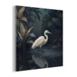 Reiger - Water - Natuur - Modern - Wit plexiglas 5mm klein -z3d