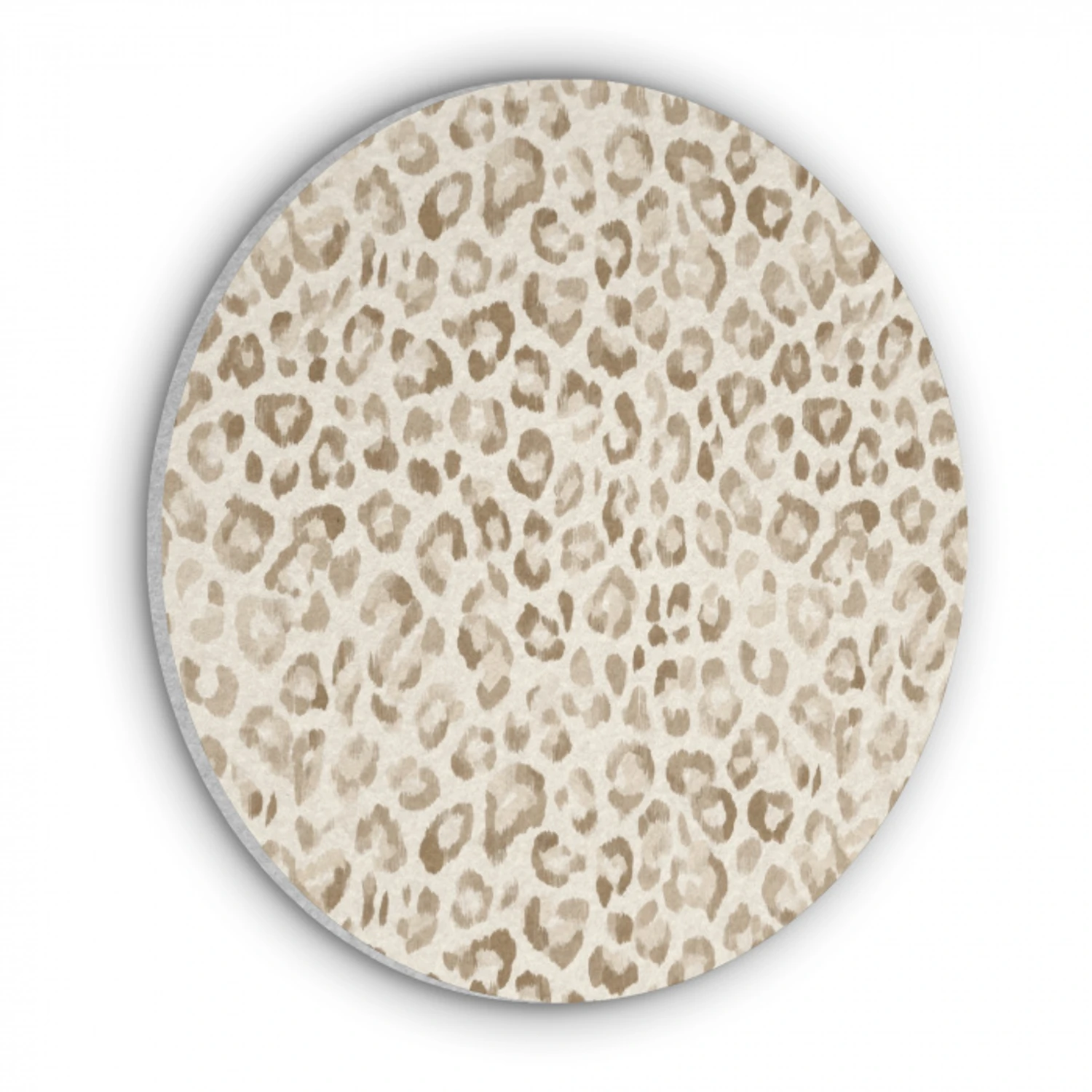 Luipaard - Klassiek - Beige Akoestische PET Vilt - Rond klein 838 -3d