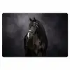 Portret - Paard - Zwart Placemat vinyl groot -zzsfeer1_Kitchenyeah-website