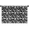 Driehoeken - Geometrisch - Zwart - Wit Wandkleed katoen klein 269 -zz3d