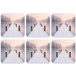 Steiger - Meer - Mist - Winter - Serene onderzetter kurk middel -zkaufland3dotto