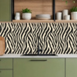 Zebra - Print - Klassiek - Zwart keuken achterwand 2 middel 871 -sfeer3
