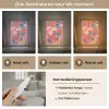 Roze - Bloemen - Wit - Oranje Light Box met kabel (Tafellamp) klein -USP_lichtkleurNL