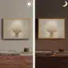 Dromerig - Beige - Paardenbloemzaadjes Light Box met batterij (Wandlamp) middel -sfeer3