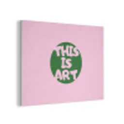 This is art - Tekst - Cirkel - Groen PET vilt klein -3d