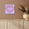 I liked it so it's mine - Neon hart - Paars aluminium wit klein -sfeer4