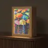 Paraplu's - Schilderij - Kunst - Regenboog Light Box met kabel (Tafellamp) klein -z3d_website